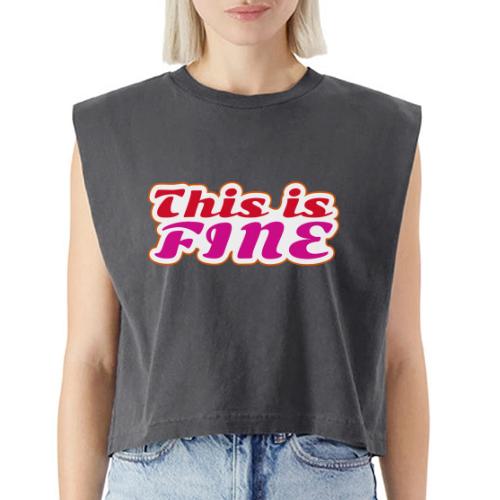 This Is Fine - Washed Women´s Muscle Tank Top