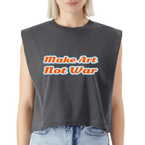 Make Art Not War — Peaceful Creativity Script - Washed Women´s Muscle Tank Top