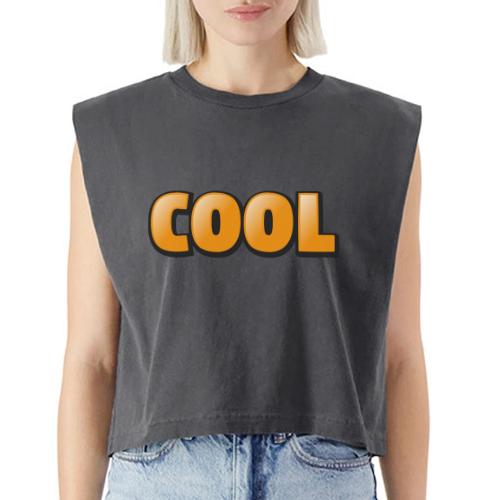 Cool 3D Word Design – Bold Chill Style - Washed Women´s Muscle Tank Top