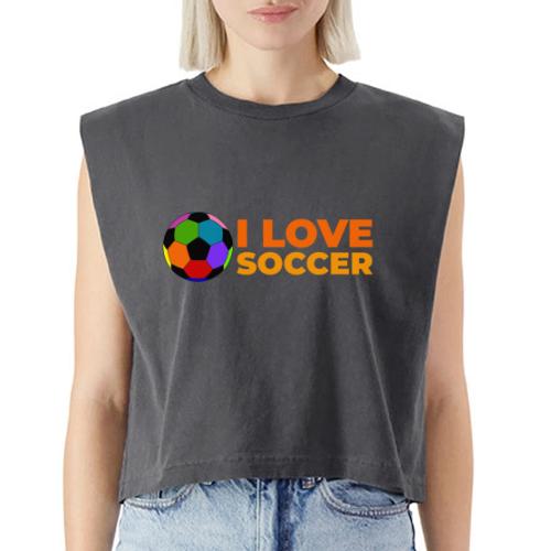 I Love Soccer - Washed Women´s Muscle Tank Top