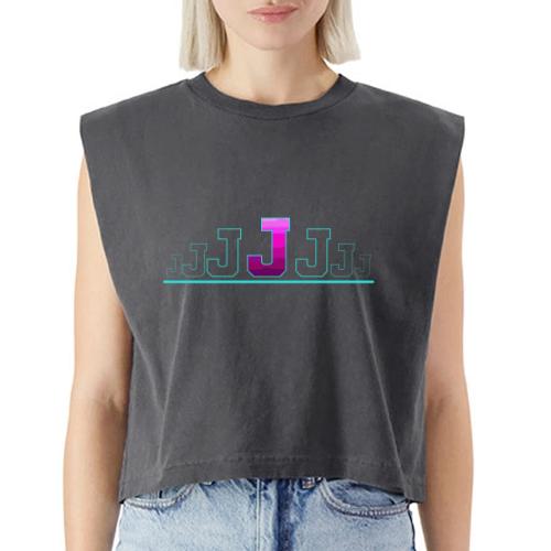 Letter J – Capital Varsity Alphabet Monogram - Washed Women´s Muscle Tank Top