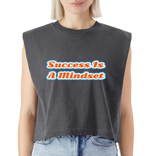 Success Is a Mindset — Motivational Glow Script - Washed Women´s Muscle Tank Top