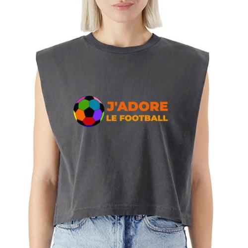 I love football - Washed Women´s Muscle Tank Top