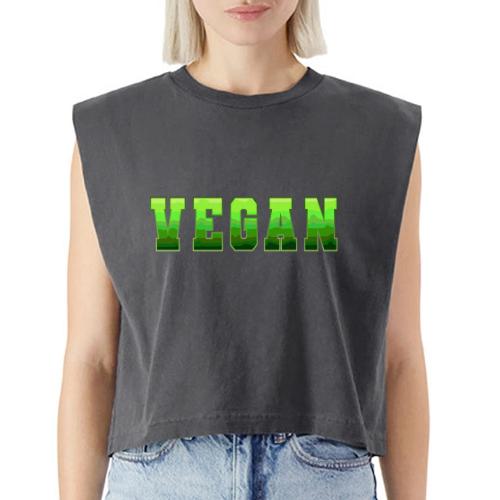 Green Wave Vegan - Washed Women´s Muscle Tank Top