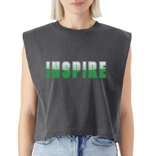 Inspire Word Art Design - Washed Women´s Muscle Tank Top