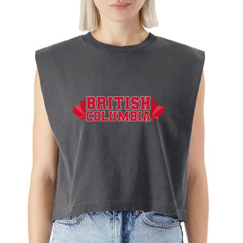 British Columbia with maple leaf - Washed Women´s Muscle Tank Top
