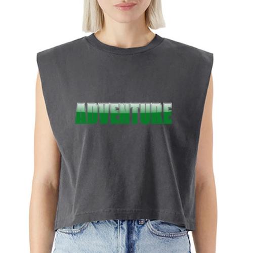 Adventure Typography Design for Apparel - Washed Women´s Muscle Tank Top