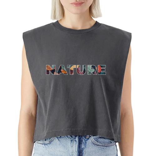 Nature in Every Letter - Washed Women´s Muscle Tank Top