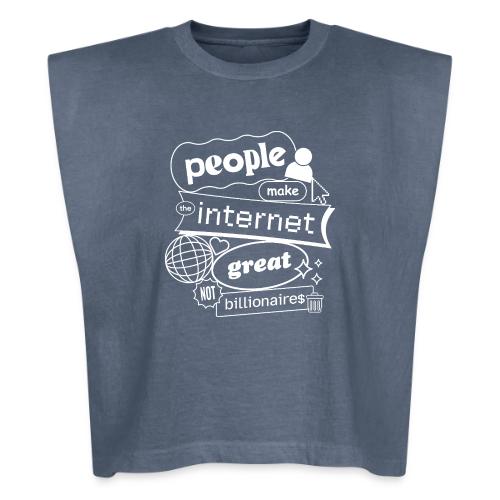 People Make the Interet Great - Blobby White - Washed Women´s Muscle Tank Top