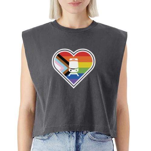 Small Pride Streetcar Heart - Washed Women´s Muscle Tank Top