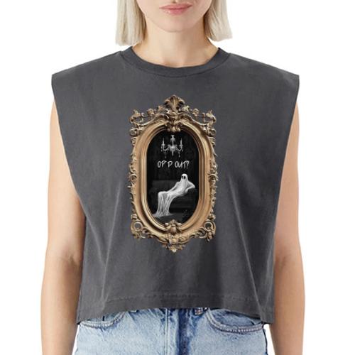 Ghosted (W on B) - Washed Women´s Muscle Tank Top