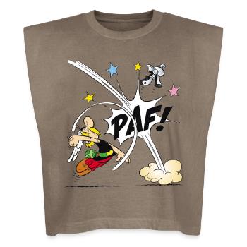 Asterix & Obelix Asterix Fist - Washed Women´s Muscle Tank Top - light brown - Front - Harper (174cm)