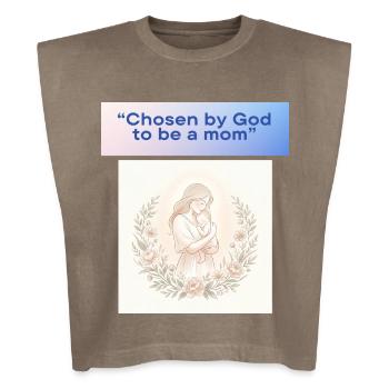 Christian Mom Faith Gift Chosen by God - Washed Women´s Muscle Tank Top - light brown - Front - Harper (174cm)