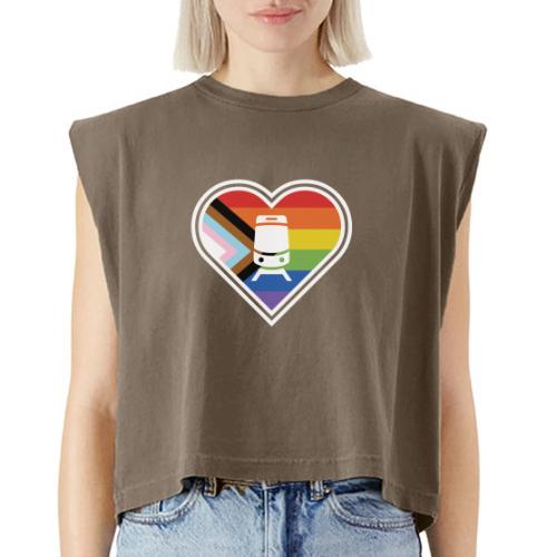 PrideKC StreetcarHeart 2023 - Washed Women´s Muscle Tank Top