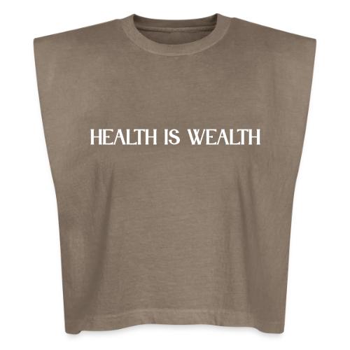 HEALTH IS WEALTH - Washed Women´s Muscle Tank Top