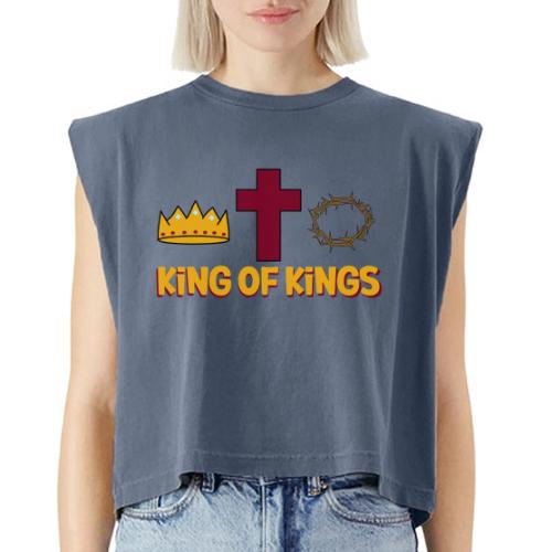 Christ the King – King of Kings Biblical Faith - Washed Women´s Muscle Tank Top