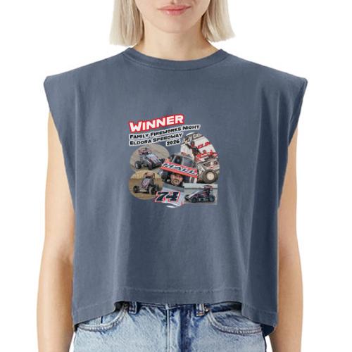 Luke Hall - Eldora Speedway FFN#1 Design 2 - Washed Women´s Muscle Tank Top