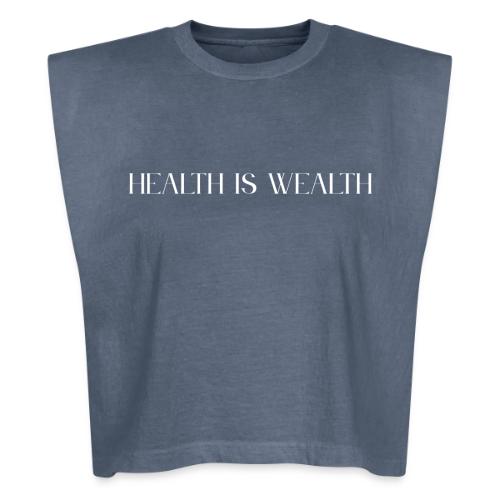 HEALTH IS WEALTH - Washed Women´s Muscle Tank Top