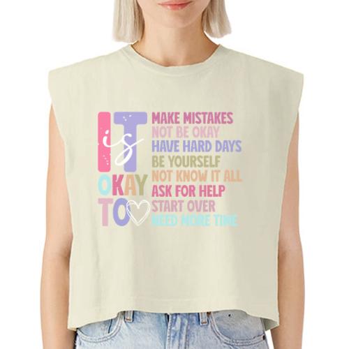 Harmony Collection - It s Okay To Make Mistakes - Washed Women´s Muscle Tank Top
