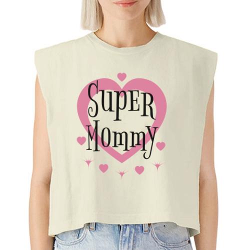 Empowered Super Mommy - Decor and Women's Wear - Washed Women´s Muscle Tank Top
