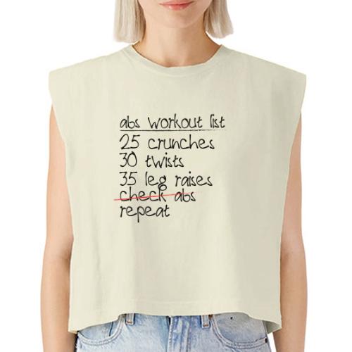 Abs Workout List - Washed Women´s Muscle Tank Top
