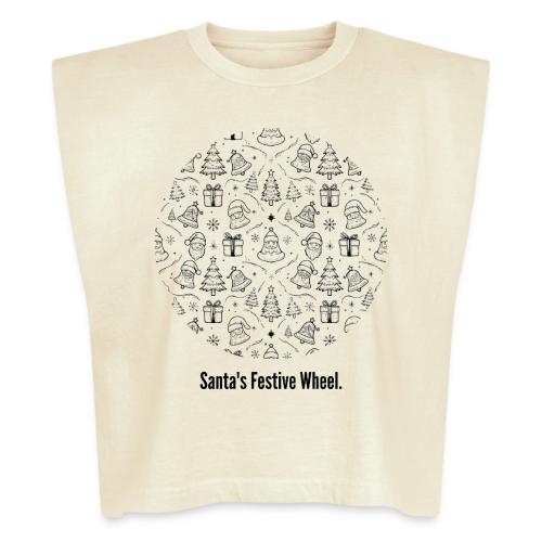 Santa's Festive Wheel T-Shirt - Washed Women´s Muscle Tank Top