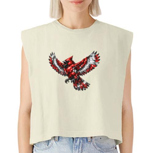 Silver Cardinal in Flight - Washed Women´s Muscle Tank Top
