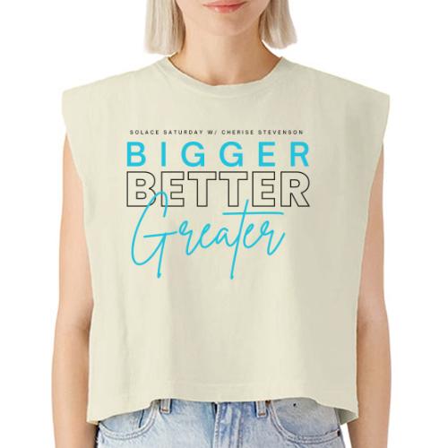 BIGGER BETTER GREATER - Washed Women´s Muscle Tank Top