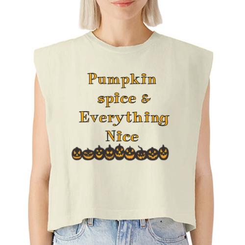 Pumpkin spice& everything nice - Washed Women´s Muscle Tank Top