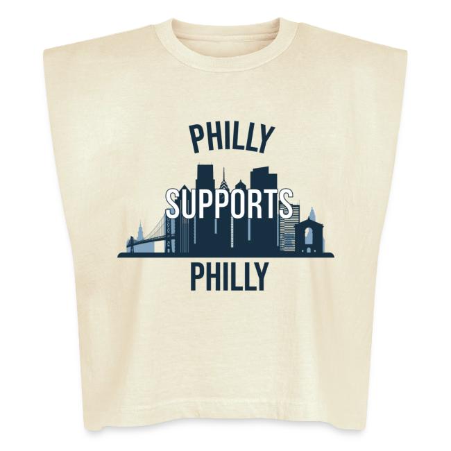 Philly Supports Philly skyline blue transparentbg