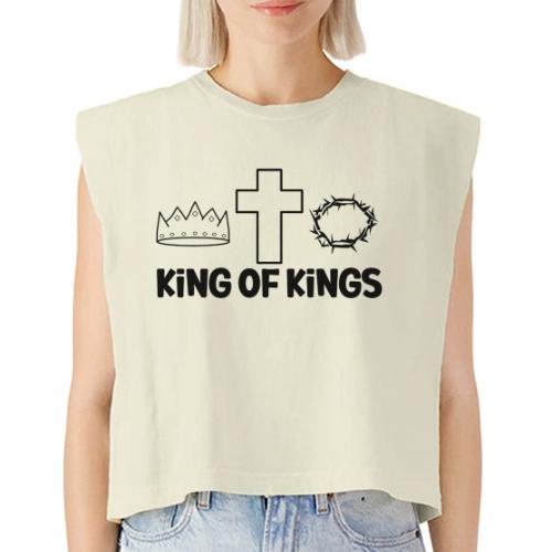King of Kings – Bold Christian Faith Apparel - Washed Women´s Muscle Tank Top