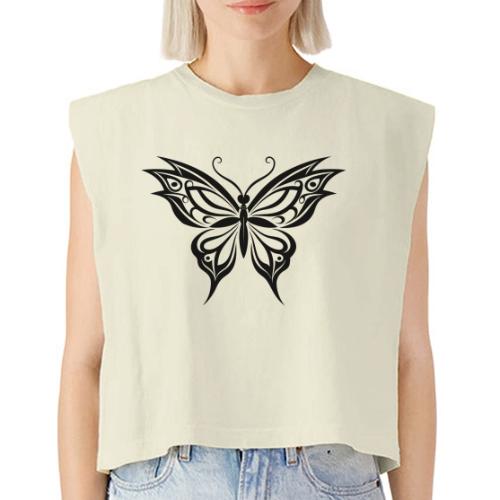 Stenciled🦋 BUTTERFLY - Washed Women´s Muscle Tank Top