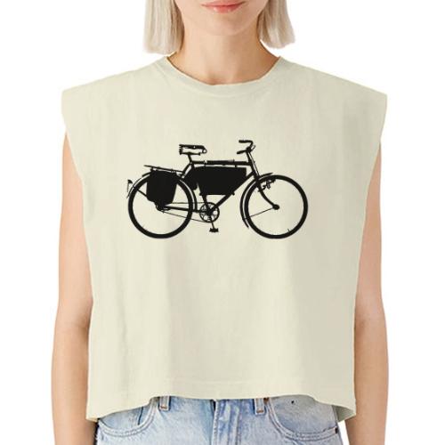 swiss_army_bike_bw - Washed Women´s Muscle Tank Top