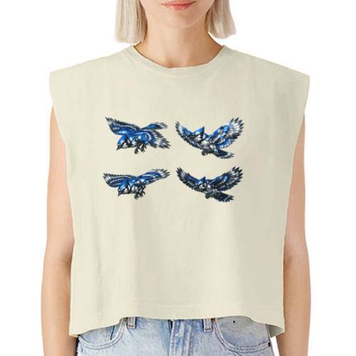 Silver Blue Jay Flight Stages - Washed Women´s Muscle Tank Top
