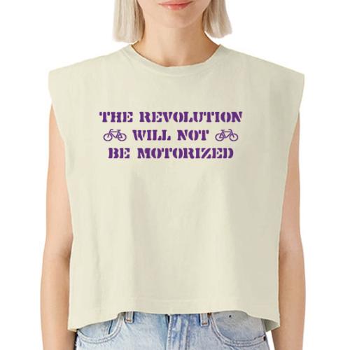 The Revolution Will Not Be Motorized - Washed Women´s Muscle Tank Top