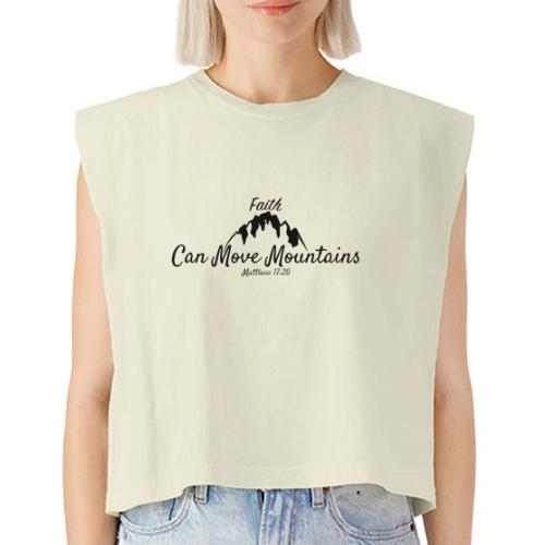 Faith Can Move Mountains - Christian Matthew 17:20 - Washed Women´s Muscle Tank Top