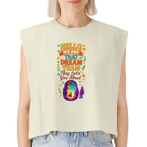 Dream Team Inspirational Graphic - Washed Women´s Muscle Tank Top