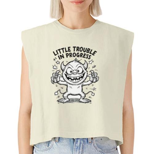 Playful Mischief Demon Illustration - Washed Women´s Muscle Tank Top