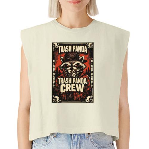 Midnight Forager Raccoon Mushroom Hunter - Washed Women´s Muscle Tank Top