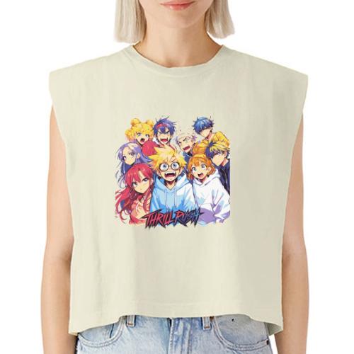 Thrill Rush Anime Squad Streetwear - Washed Women´s Muscle Tank Top