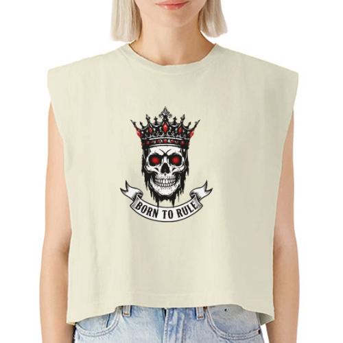 Born to Rule Skull King - Washed Women´s Muscle Tank Top