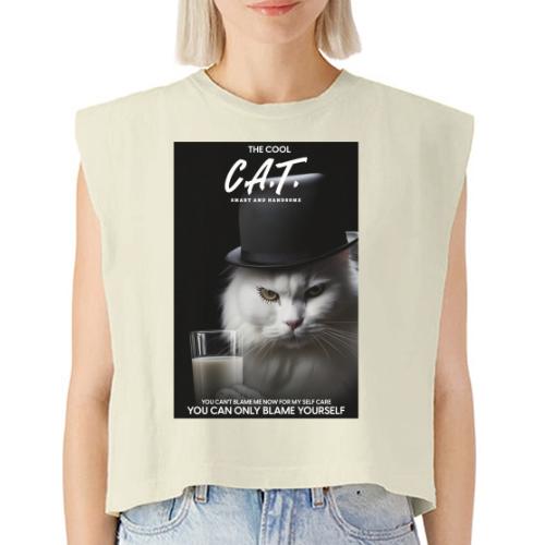 The Cool Cat - Washed Women´s Muscle Tank Top