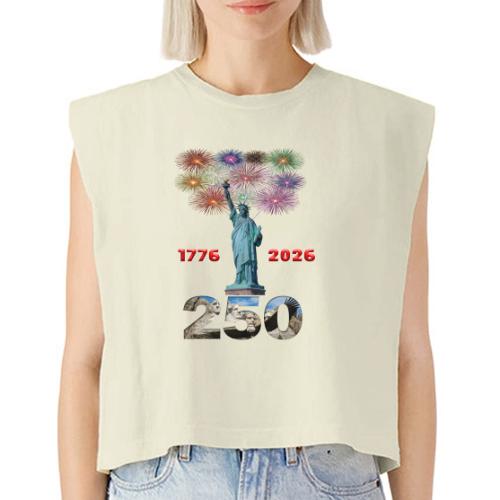 1776 - 2026 | 250 Years USA | Fireworks - Washed Women´s Muscle Tank Top