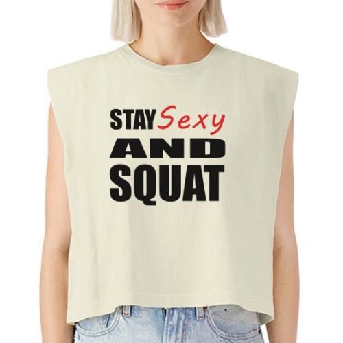 Stay Sexy and Squat - Washed Women´s Muscle Tank Top