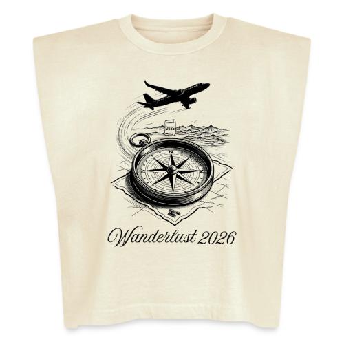 Wanderlust 2026 T-Shirt | Minimalist Travel Plane - Washed Women´s Muscle Tank Top