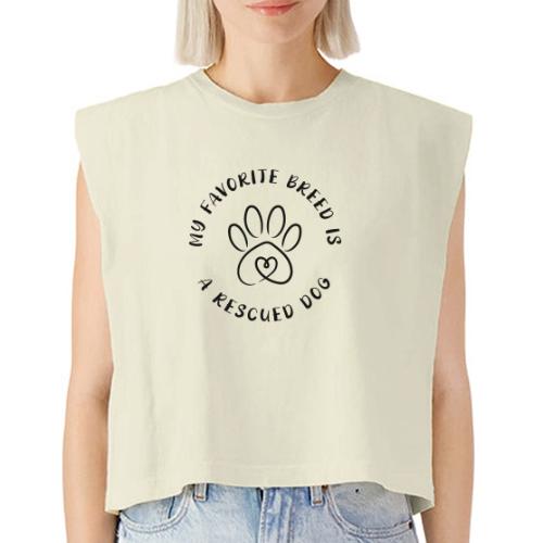 Favorite breed? Rescued dog! - Washed Women´s Muscle Tank Top