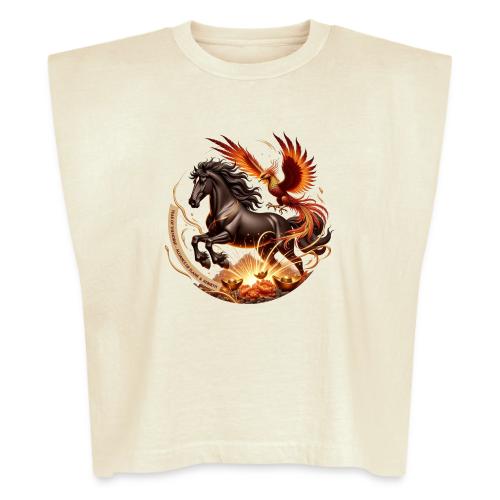Year of the Horse Phoenix T Shirt, Lunar NY Gift - Washed Women´s Muscle Tank Top