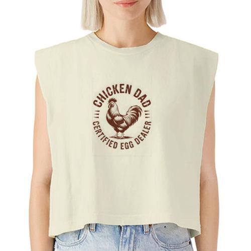Chicken Dad – Certified Egg Dealer - Washed Women´s Muscle Tank Top