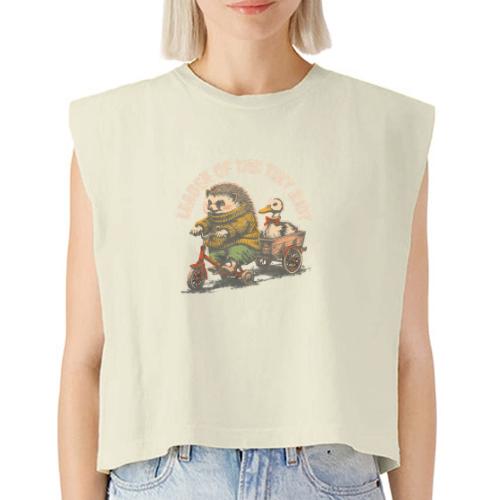 Leader of the Tiny Riot Design - Washed Women´s Muscle Tank Top