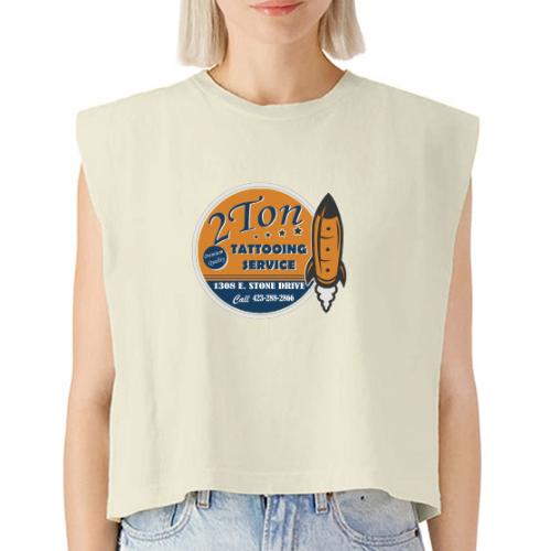 premium tattooing shirt - Washed Women´s Muscle Tank Top